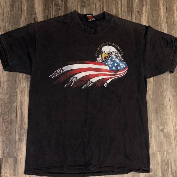 Harley-Davidson Other - 1997  vintage HARLEY DAVIDSON MOTOR CYCLES Eagle w/ USA Flag large